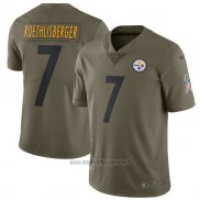Maglia NFL Limited Bambino Pittsburgh steelers Pittsburgh Steelers 7 Roethlisberger 2017 Salute To Service Verde